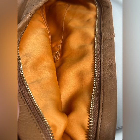 Coach Pebble Leather Hobo Shoulder Hand Bag F23293 Tan Brown - Picture 7 of 9